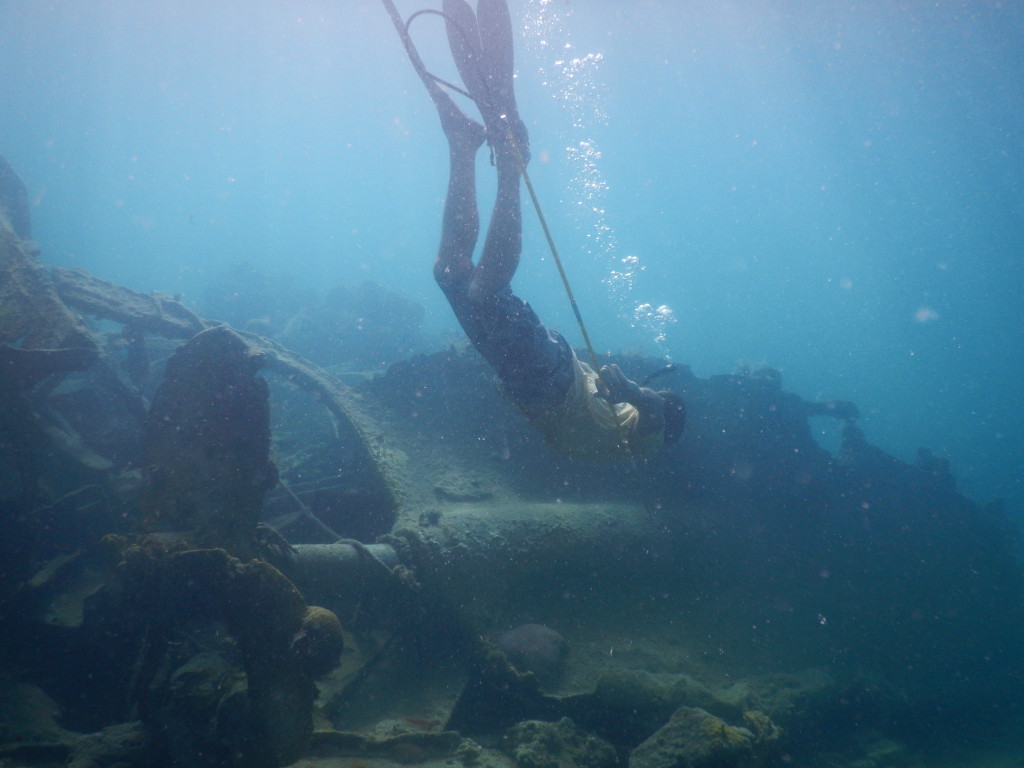 caribbean wreck free diving